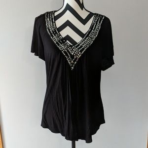 L8ter plus size sequin embellished tshirt